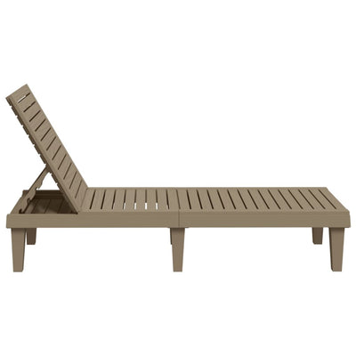 vidaXL Sun Lounger Light Brown 155x58x83 cm Polypropylene