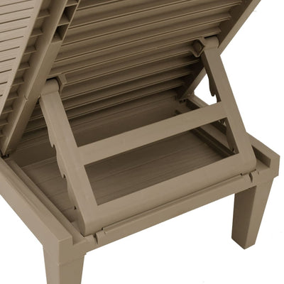 vidaXL Sun Lounger Light Brown 155x58x83 cm Polypropylene