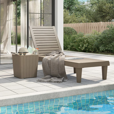 vidaXL Sun Lounger Light Brown 155x58x83 cm Polypropylene
