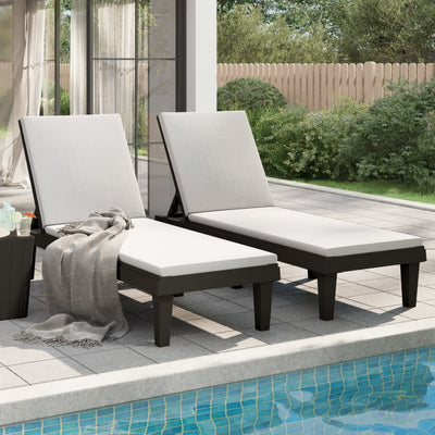 vidaXL Sun Lounger Light Brown 155x58x83 cm Polypropylene