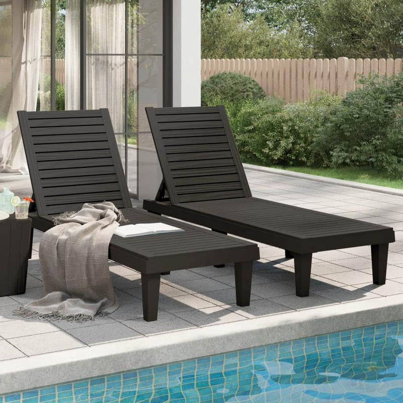 vidaXL Sun Lounger Light Brown 155x58x83 cm Polypropylene