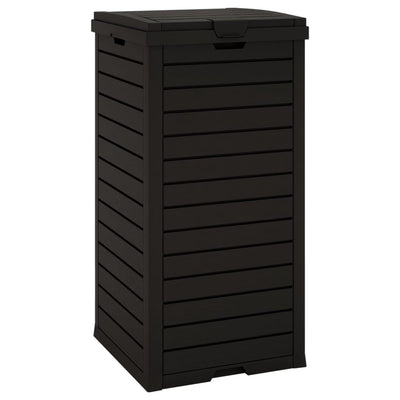 vidaXL Outdoor Garbage Bin Black 41x41x86 cm Polypropylene