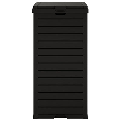 vidaXL Outdoor Garbage Bin Black 41x41x86 cm Polypropylene