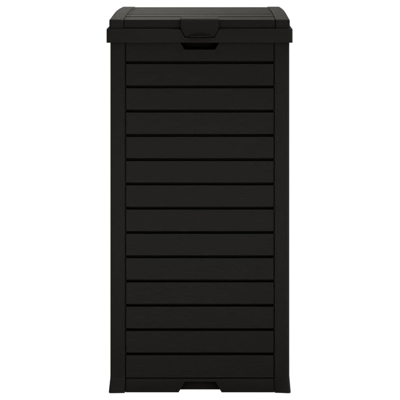 vidaXL Outdoor Garbage Bin Black 41x41x86 cm Polypropylene