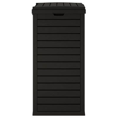 vidaXL Outdoor Garbage Bin Black 41x41x86 cm Polypropylene