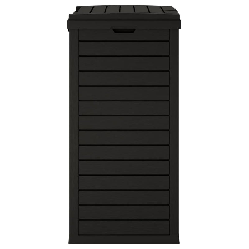 vidaXL Outdoor Garbage Bin Black 41x41x86 cm Polypropylene
