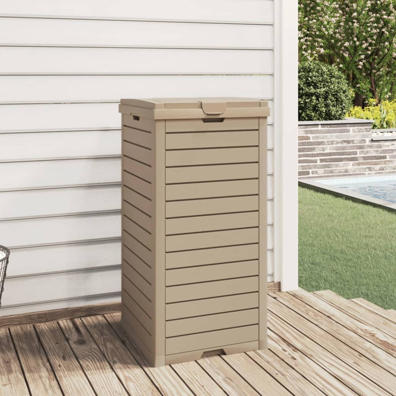 vidaXL Outdoor Garbage Bin Black 41x41x86 cm Polypropylene