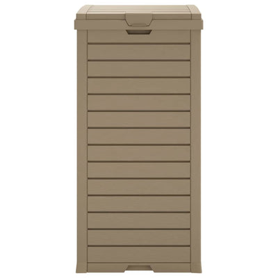 vidaXL Outdoor Garbage Bin Black 41x41x86 cm Polypropylene