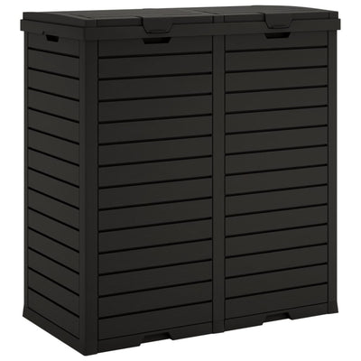 vidaXL Outdoor Garbage Bin Black 78x41x86 cm Polypropylene