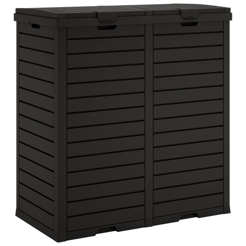vidaXL Outdoor Garbage Bin Black 78x41x86 cm Polypropylene