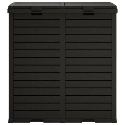 vidaXL Outdoor Garbage Bin Black 78x41x86 cm Polypropylene