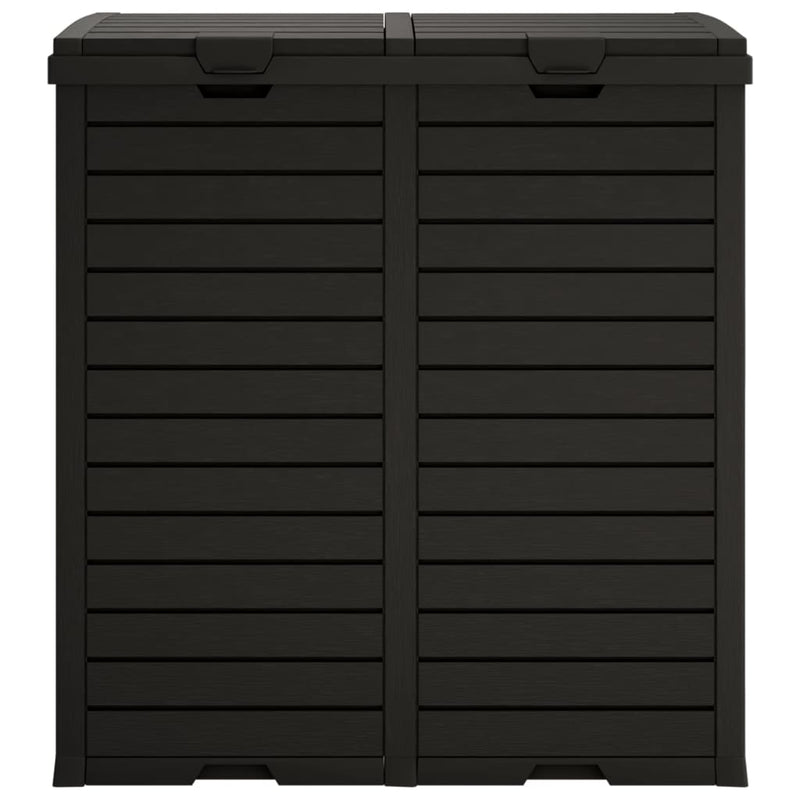 vidaXL Outdoor Garbage Bin Black 78x41x86 cm Polypropylene