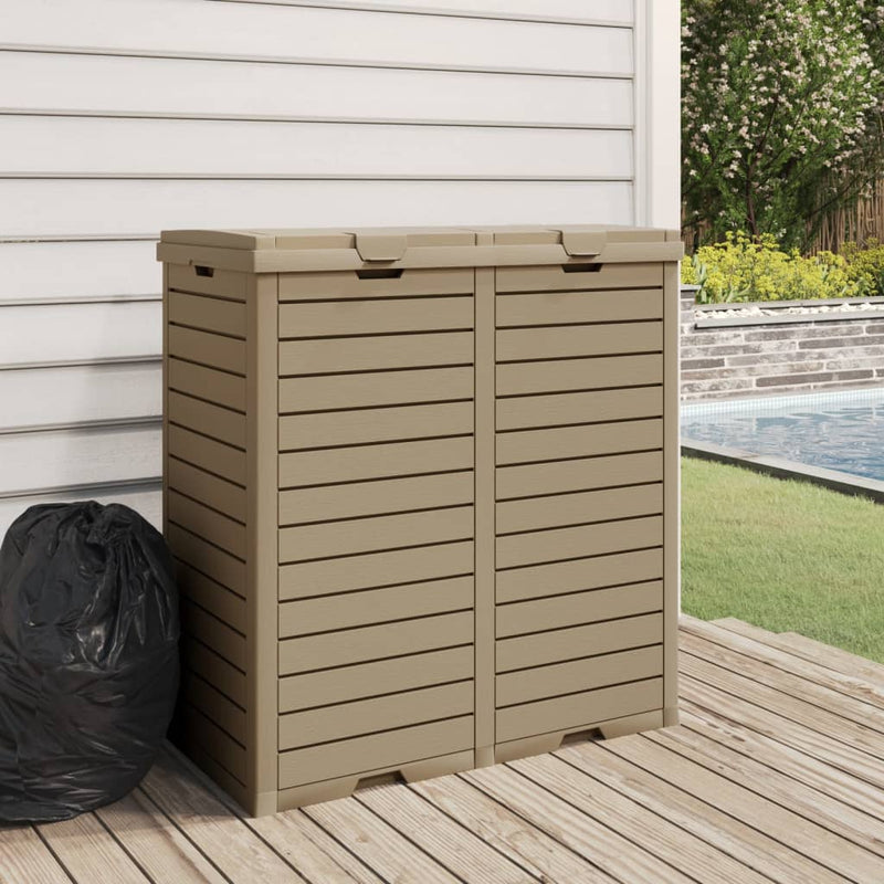 vidaXL Outdoor Garbage Bin Black 78x41x86 cm Polypropylene