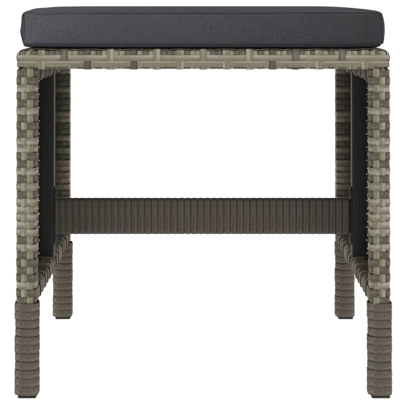 vidaXL 6 Piece Garden Dining Set with Cushions Black Poly Rattan