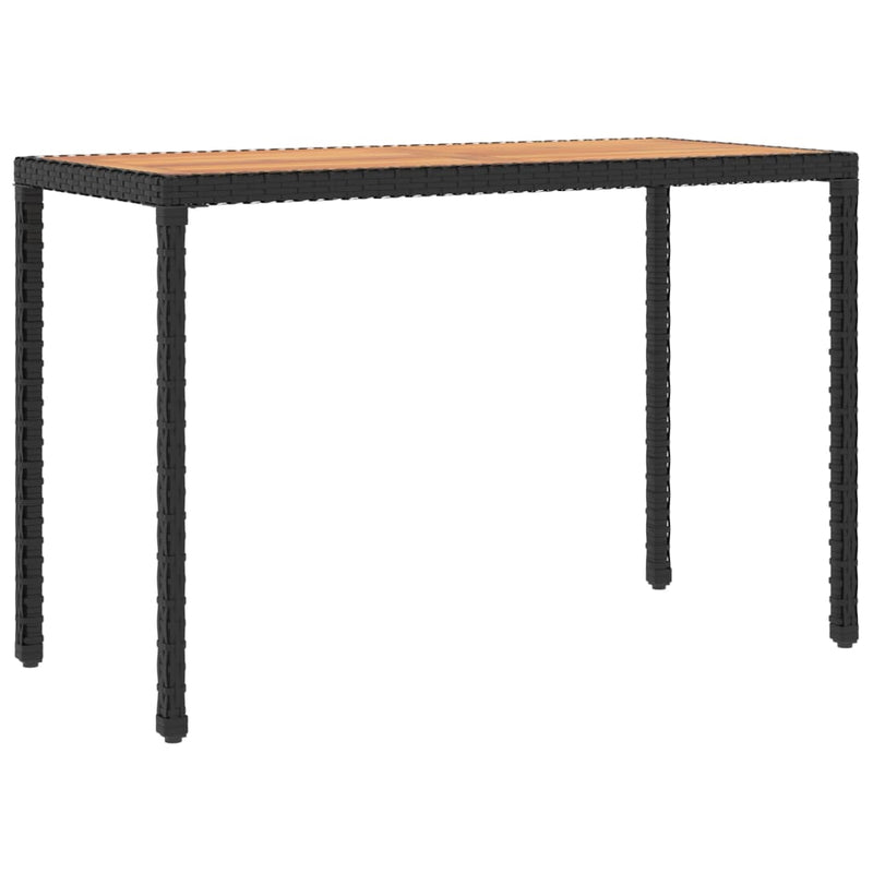 vidaXL 6 Piece Garden Dining Set with Cushions Black Poly Rattan