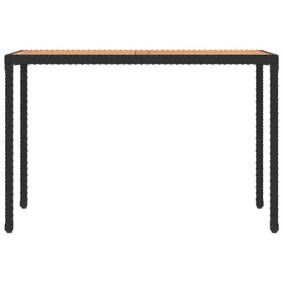 vidaXL 6 Piece Garden Dining Set with Cushions Black Poly Rattan