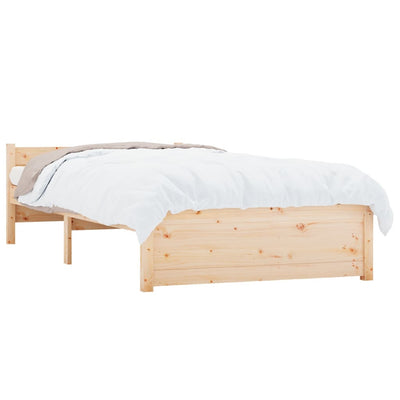 vidaXL Bed Frame 92x187 cm Single Solid Wood