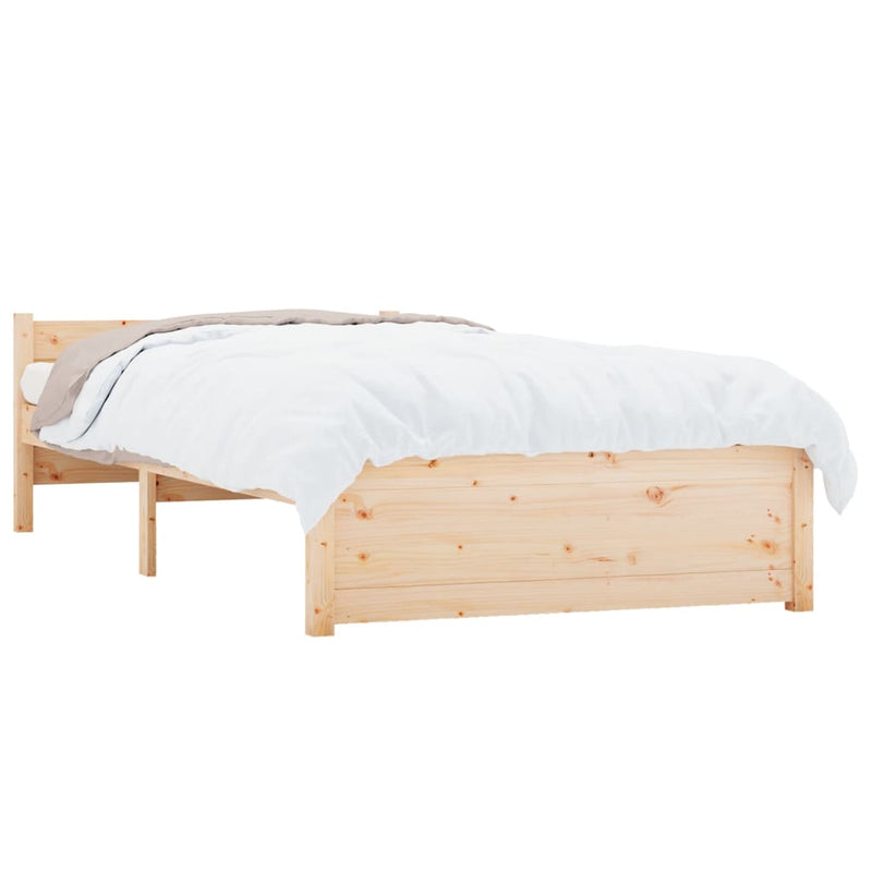 vidaXL Bed Frame 92x187 cm Single Solid Wood