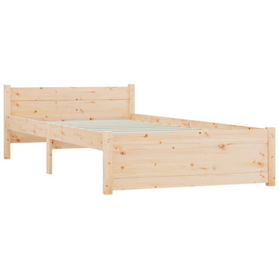 vidaXL Bed Frame 92x187 cm Single Solid Wood