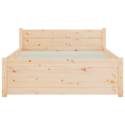 vidaXL Bed Frame 92x187 cm Single Solid Wood