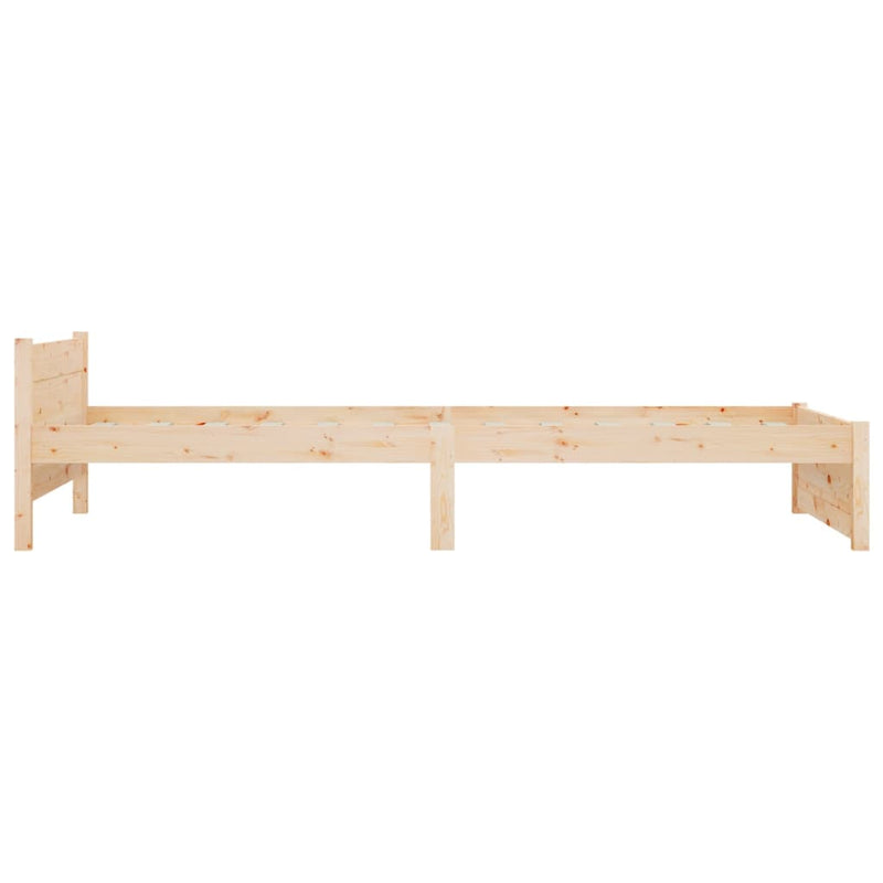 vidaXL Bed Frame 92x187 cm Single Solid Wood