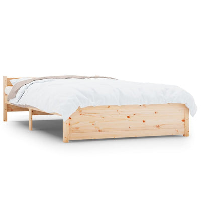 vidaXL Bed Frame 137x187 cm Double Solid Wood