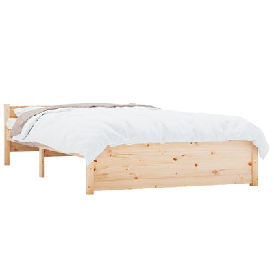 vidaXL Bed Frame 137x187 cm Double Solid Wood