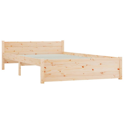 vidaXL Bed Frame 137x187 cm Double Solid Wood