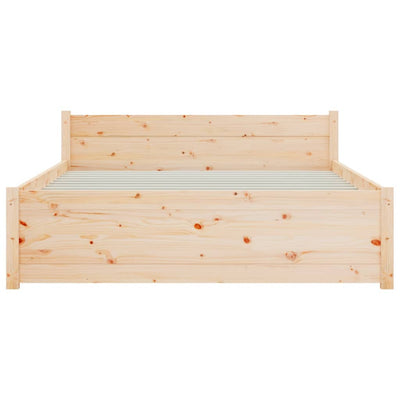 vidaXL Bed Frame 137x187 cm Double Solid Wood