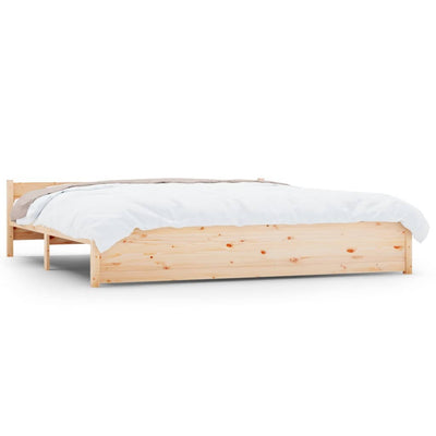 vidaXL Bed Frame 183x203 cm King Size Solid Wood