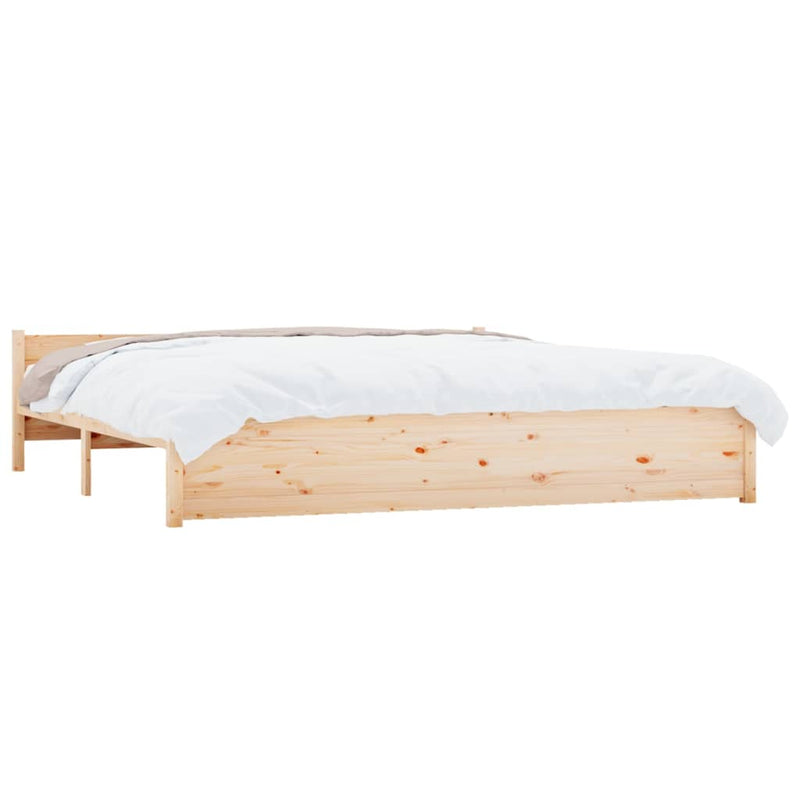 vidaXL Bed Frame 183x203 cm King Size Solid Wood