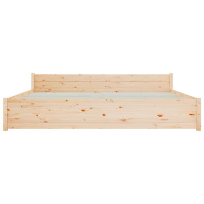 vidaXL Bed Frame 183x203 cm King Size Solid Wood