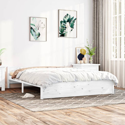 vidaXL Bed Frame 183x203 cm King Size Solid Wood