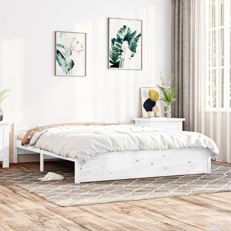 vidaXL Bed Frame 183x203 cm King Size Solid Wood