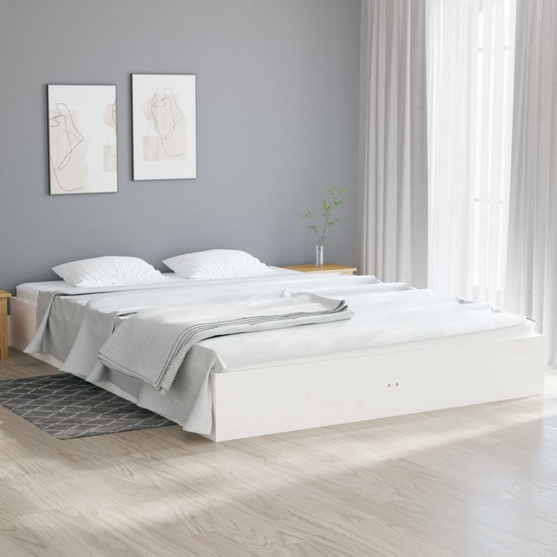 vidaXL Bed Frame 183x203 cm King Size Solid Wood