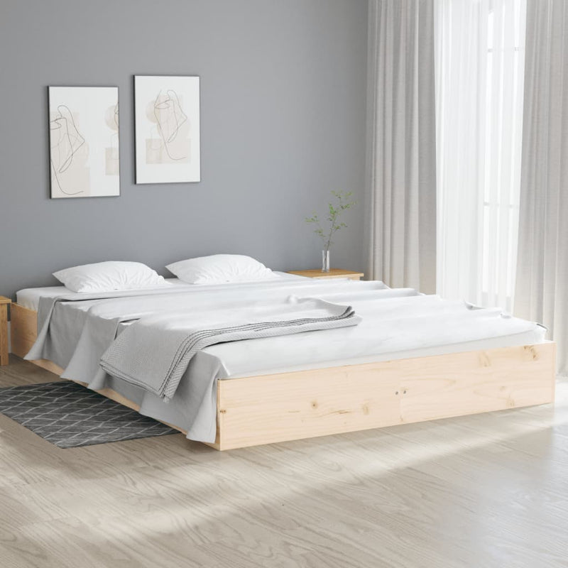 vidaXL Bed Frame 153x203 cm Queen Solid Wood