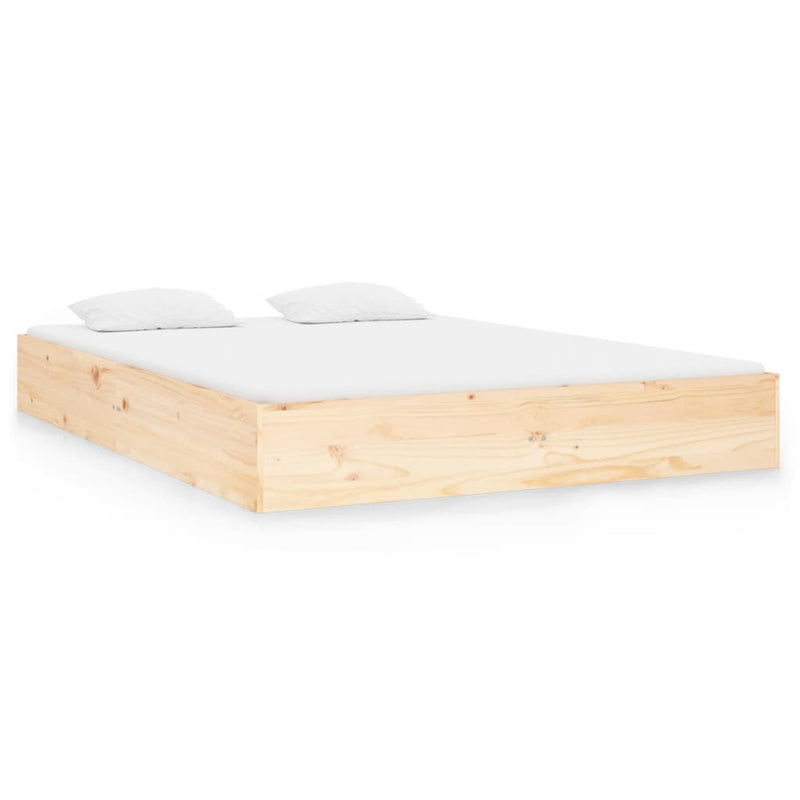 vidaXL Bed Frame Solid Wood 137x187 cm Double
