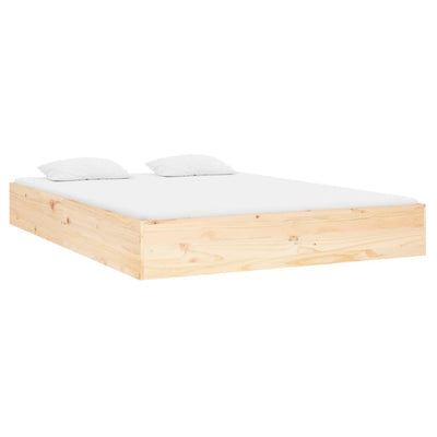 vidaXL Bed Frame Solid Wood 137x187 cm Double