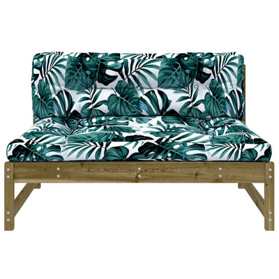 vidaXL Middle Sofa 120x80 cm Impregnated Wood Pine