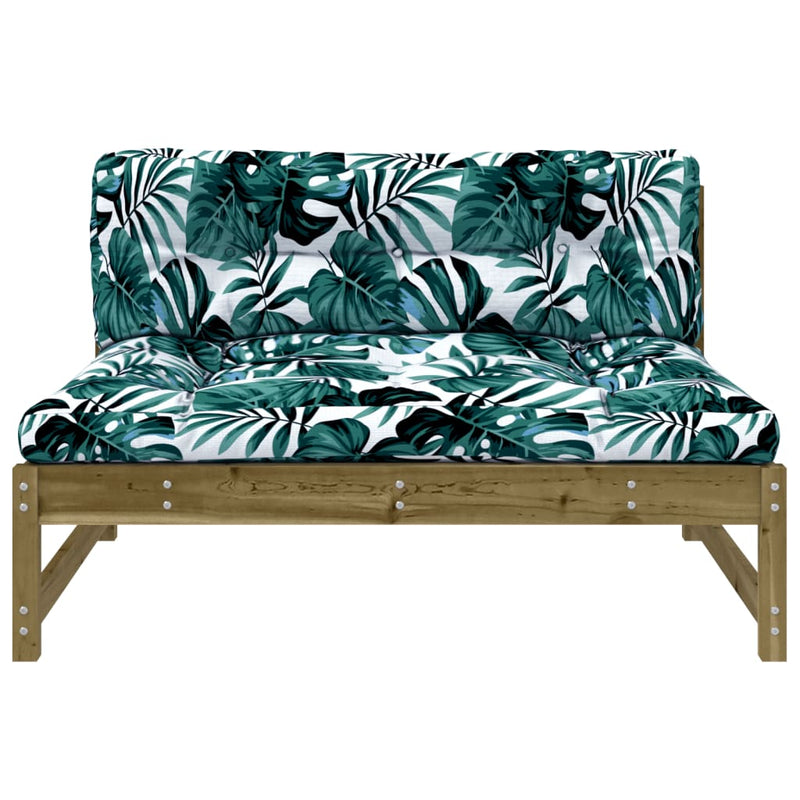 vidaXL Middle Sofa 120x80 cm Impregnated Wood Pine