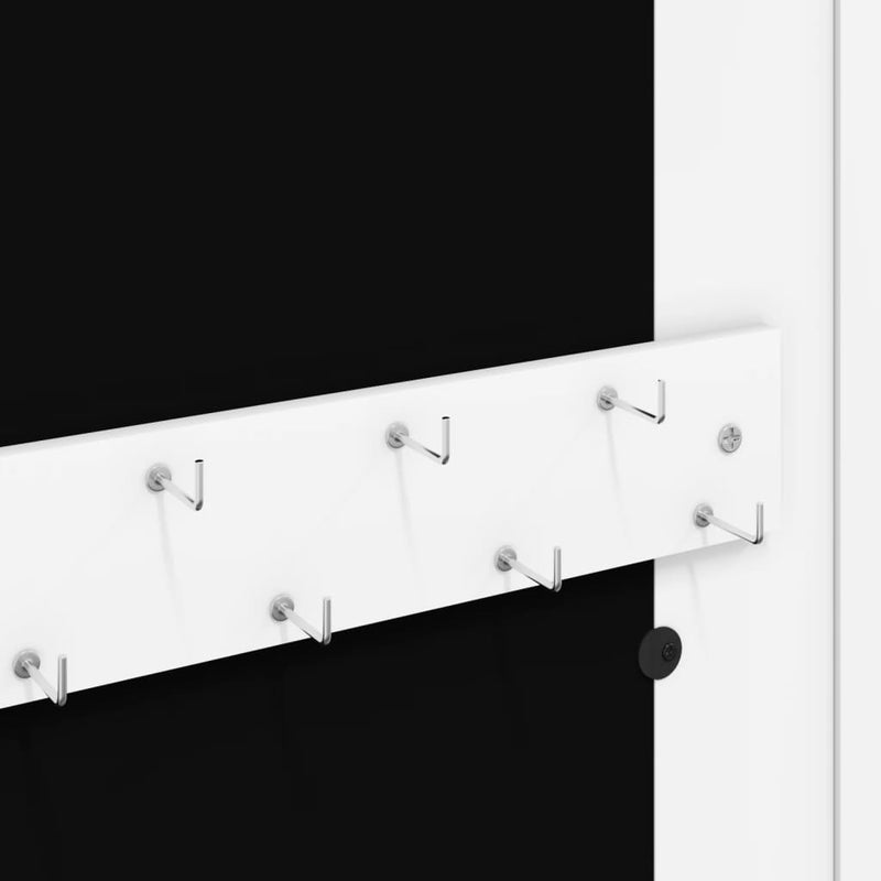 vidaXL Mirror Jewellery Cabinet Wall Mounted White 30x8.5x67 cm