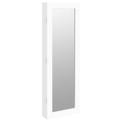 vidaXL Mirror Jewellery Cabinet Wall Mounted White 30x8.5x67 cm