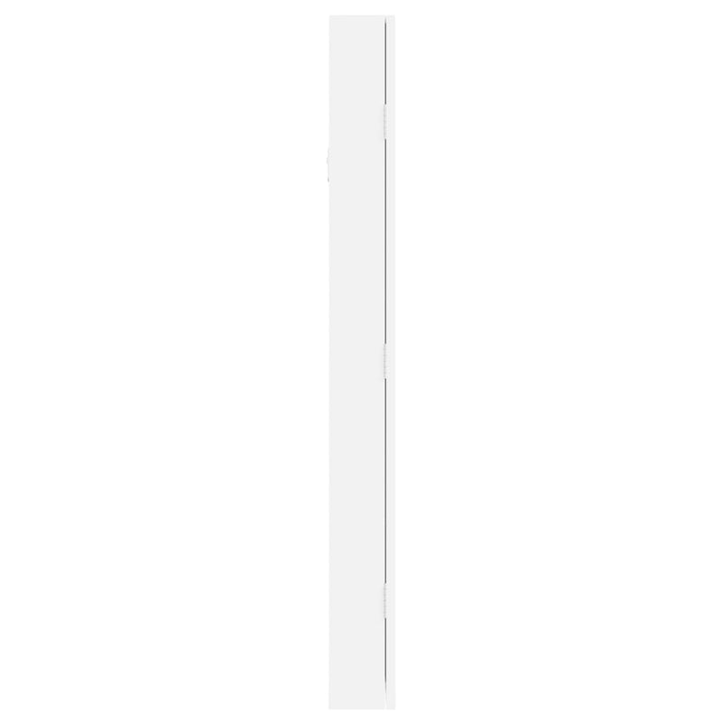 vidaXL Mirror Jewellery Cabinet Wall Mounted White 30x8.5x67 cm