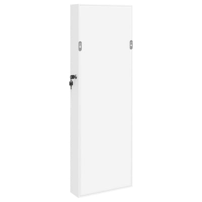 vidaXL Mirror Jewellery Cabinet Wall Mounted White 30x8.5x67 cm