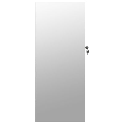 vidaXL Mirror Jewellery Cabinet with LED Lights Wall Mounted White