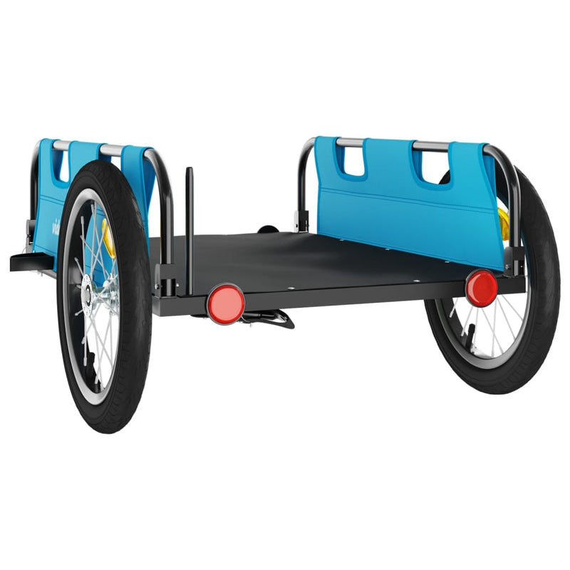 vidaXL Bike Trailer Blue Oxford Fabric and Iron