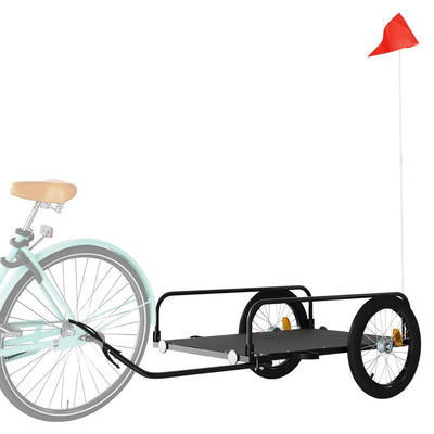 vidaXL Bike Trailer Black 126x63x34 cm Iron