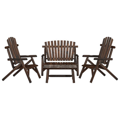 vidaXL 5 Piece Garden Lounge Set Solid Wood Spruce
