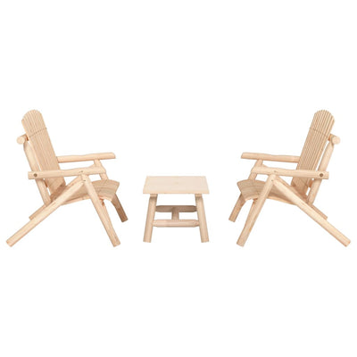 vidaXL 3 Piece Garden Lounge Set Solid Wood Spruce