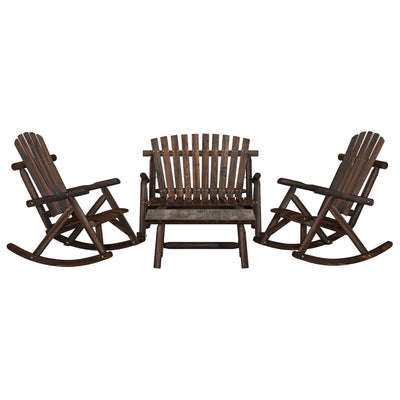 vidaXL 5 Piece Garden Lounge Set Solid Wood Spruce